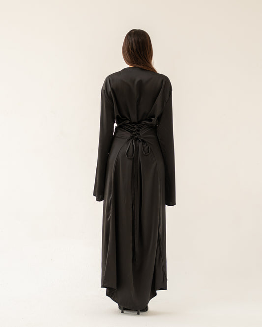 Black Satin Dress
