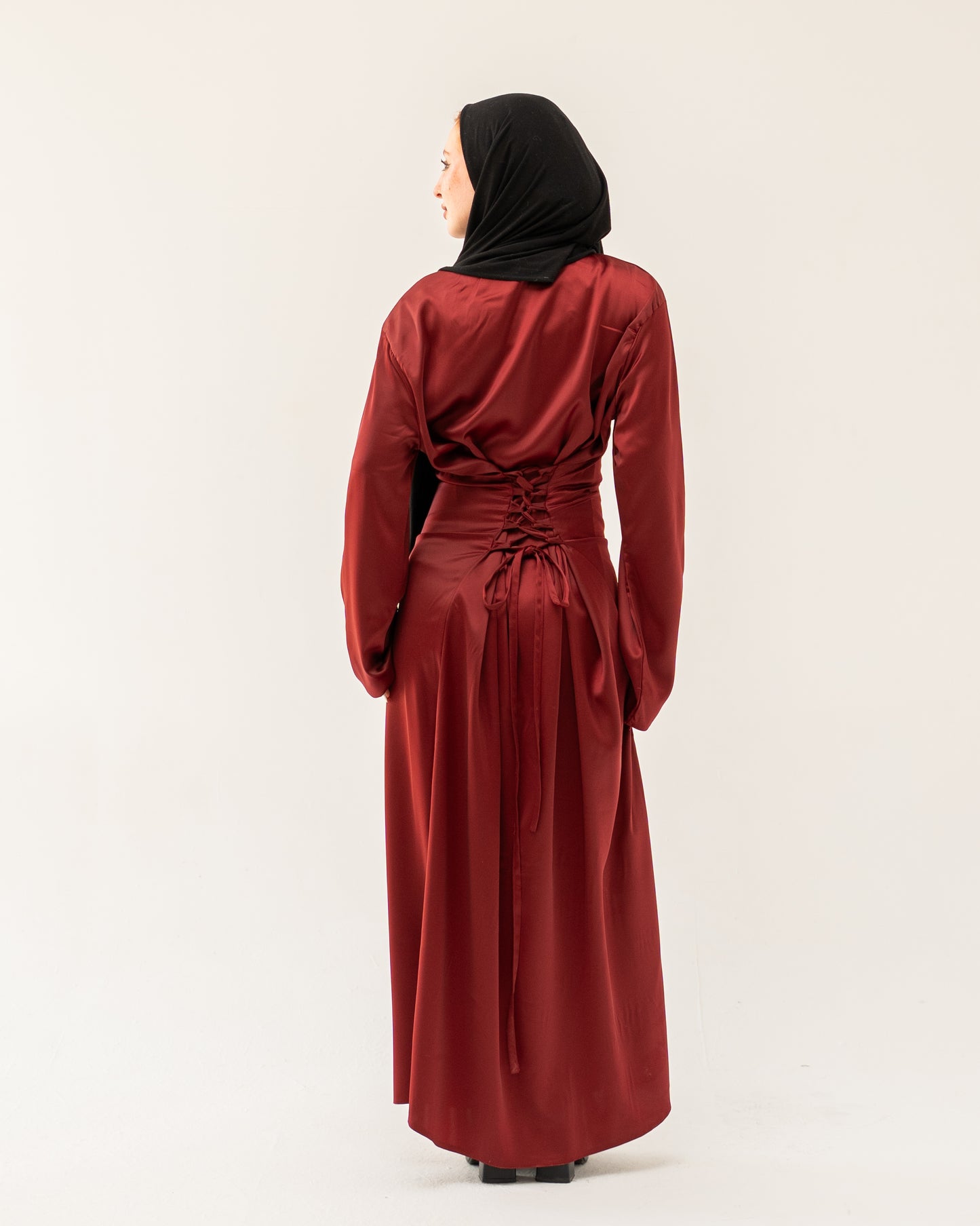 Burgundy Satin dress