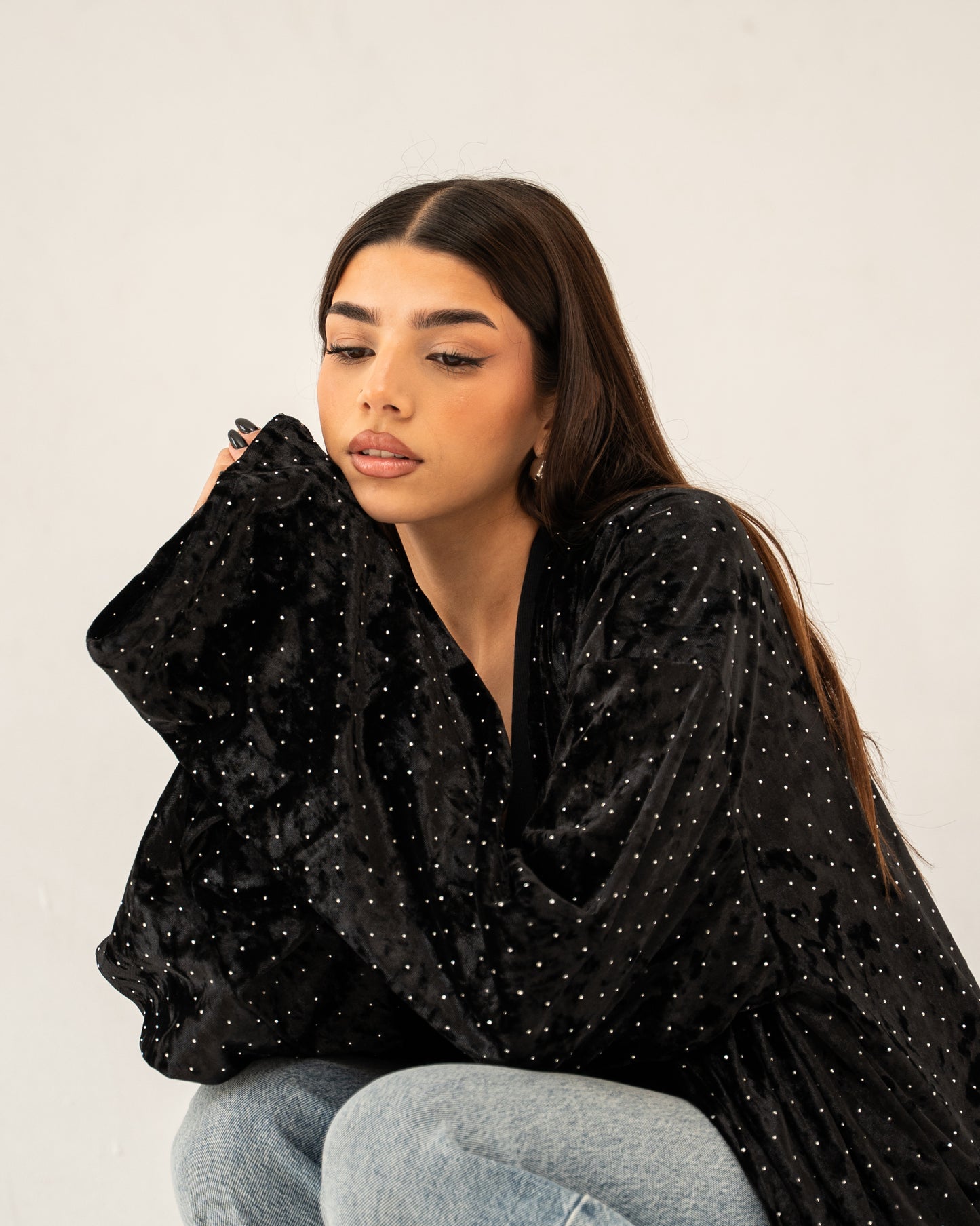 Starlit Black Kaftan