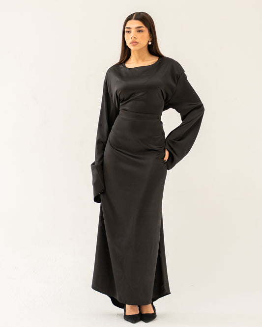 Black Satin Dress